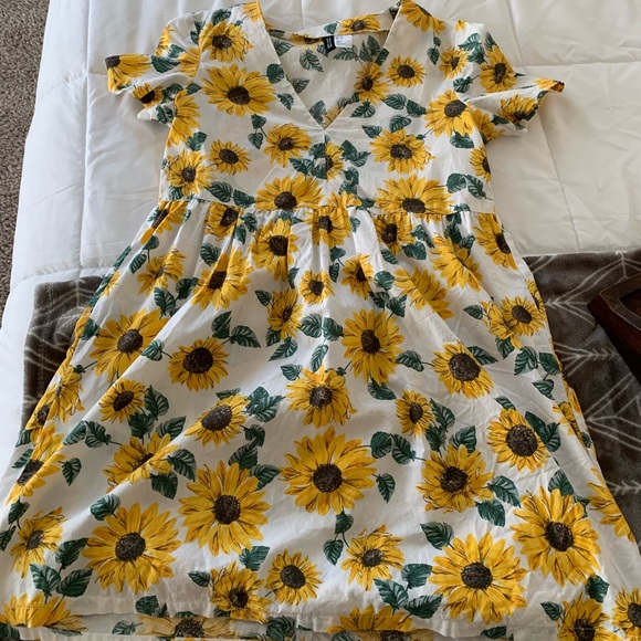 Divided Dresses Babydoll Style Sunflower Dress Poshmark